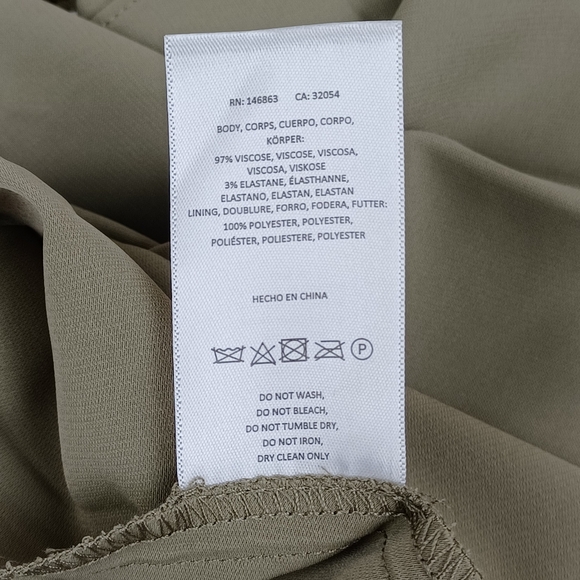 Anthropologie Mare Mare Pleat Maxi Dress Size S Women Feminine Sleeveless Khaki - Picture 14 of 16